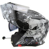 ViPER RS-V171 Flip Up Motorcycle Helmet - Matt Skull